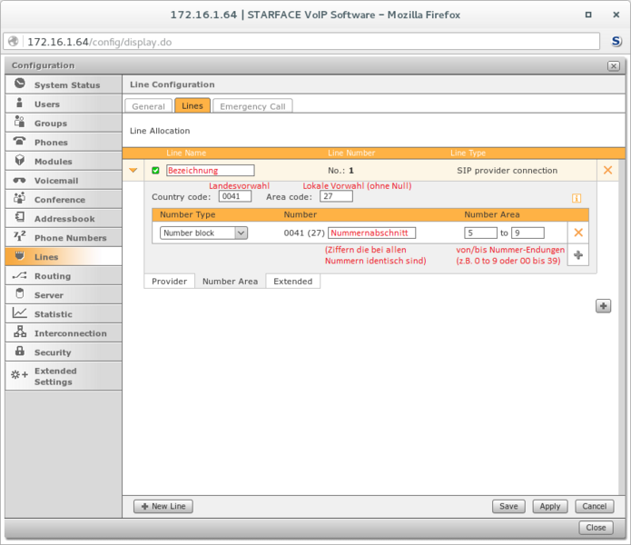 Datei:KB VoIP Telefonie Konfigurationen Telefonanlagen, PBX Telefonanlage Starfacestarface ext numbers.png
