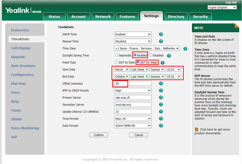 Datei:KB VoIP Telefonie Telefongeraete Yealink Sommerzeit fuer Yealink W60B einstellenimage2022-7-21 17-22-2.png