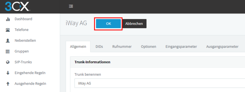 Datei:KB VoIP Telefonie 3CX Einrichten iWay Business Trunk auf 3CX einrichtenimage2019-9-4 16-39-29.png