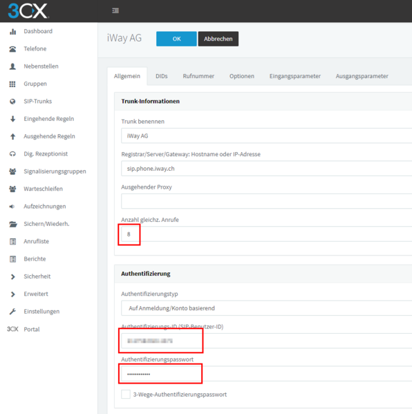 Datei:KB VoIP Telefonie 3CX Einrichten iWay Business Trunk auf 3CX einrichtenimage2022-2-23 11-51-45.png